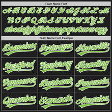 Load image into Gallery viewer, Custom Black Neon Green-White Two-Button Unisex Softball Jersey
