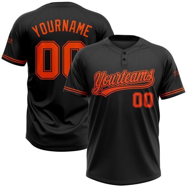 Cheap Custom Black Black-Orange Two-Button Unisex Softball Jersey Free  Shipping – CustomJerseysPro