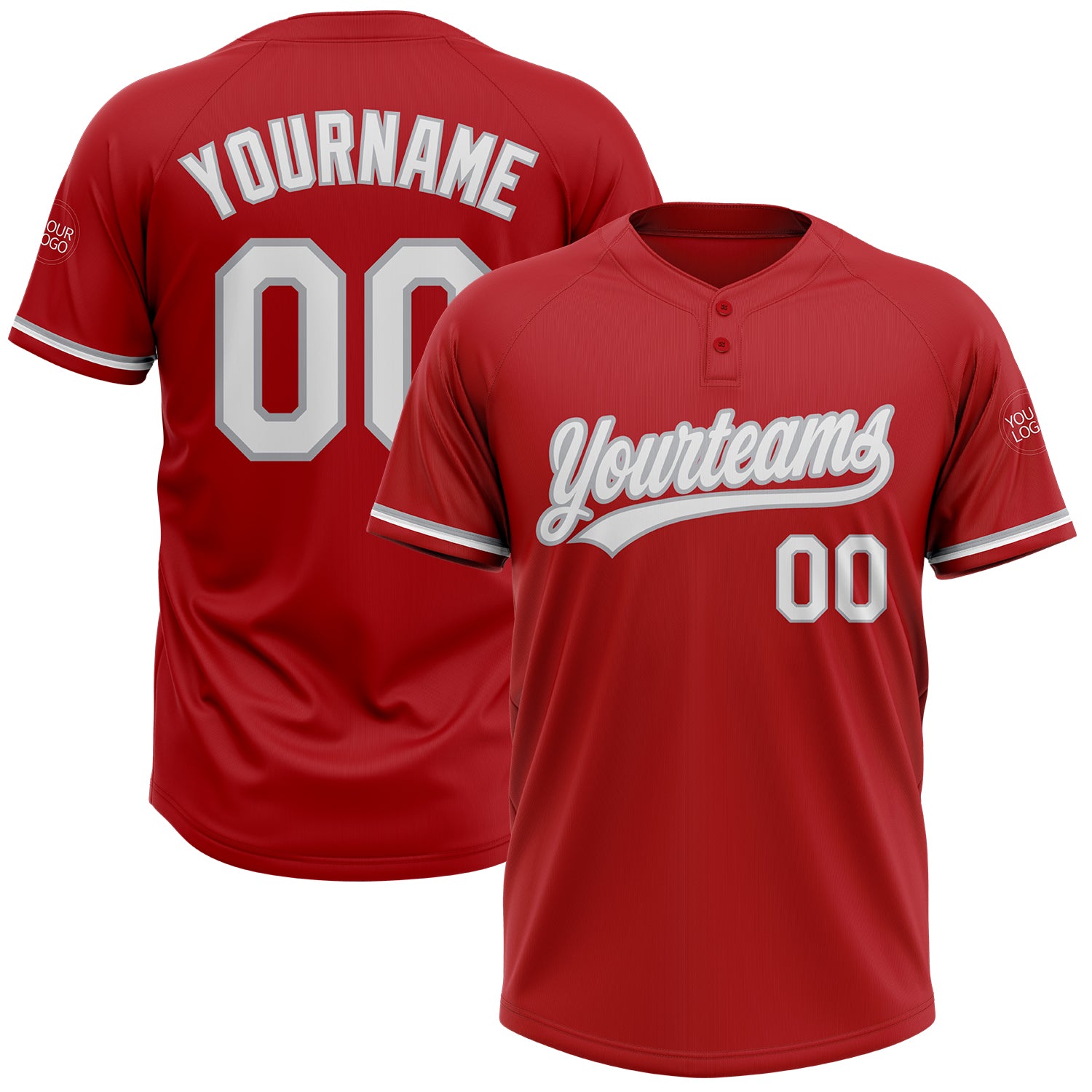 Cheap Custom Brown Red-White Two-Button Unisex Softball Jersey Free  Shipping – CustomJerseysPro