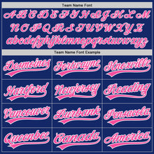 Laden Sie das Bild in den Galerie-Viewer, Custom Royal Pink-White Two-Button Unisex Softball Jersey
