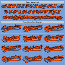 Загрузить изображение в средство просмотра галереи, Custom Light Blue Orange-Black Two-Button Unisex Softball Jersey
