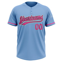 Charger l&#39;image dans la galerie, Custom Light Blue Pink-Black Two-Button Unisex Softball Jersey
