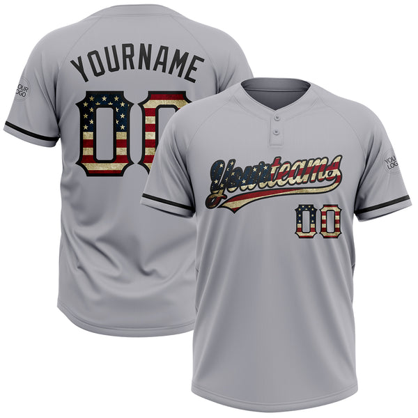 Cheap Custom Camo Vintage USA Flag-City Cream Authentic Salute To Service  Baseball Jersey Free Shipping – CustomJerseysPro