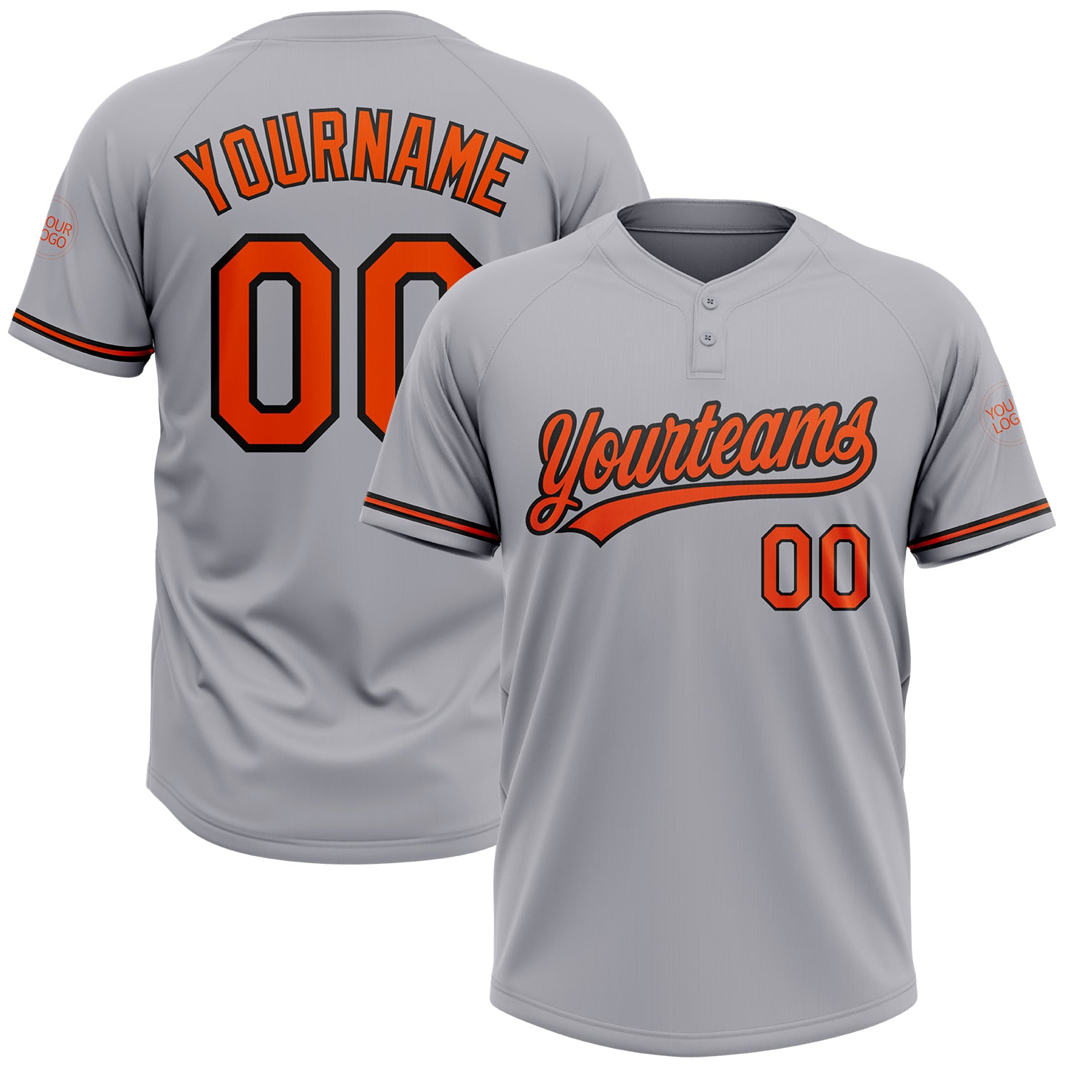 Cheap Custom Black Black-Orange Two-Button Unisex Softball Jersey Free  Shipping – CustomJerseysPro