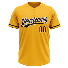 Charger l&#39;image dans la galerie, Custom Gold Brown-White Two-Button Unisex Softball Jersey
