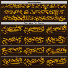 Laden Sie das Bild in den Galerie-Viewer, Custom Brown Gold Two-Button Unisex Softball Jersey
