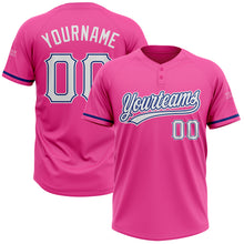 Charger l&#39;image dans la galerie, Custom Pink White-Royal Two-Button Unisex Softball Jersey
