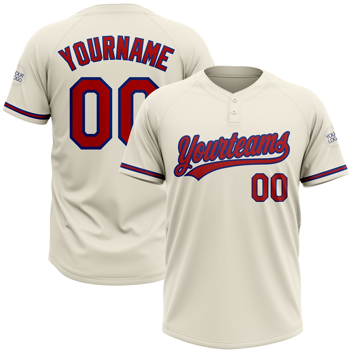 Custom Cream Red-Royal Baseball Jersey – CustomJerseysPro