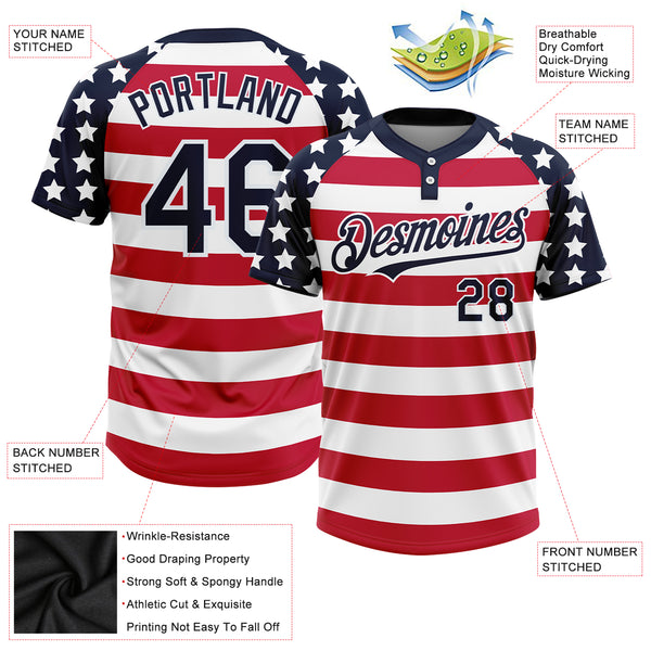 Cheap Custom Red White Two-Button Softball Jersey Free Shipping –  CustomJerseysPro