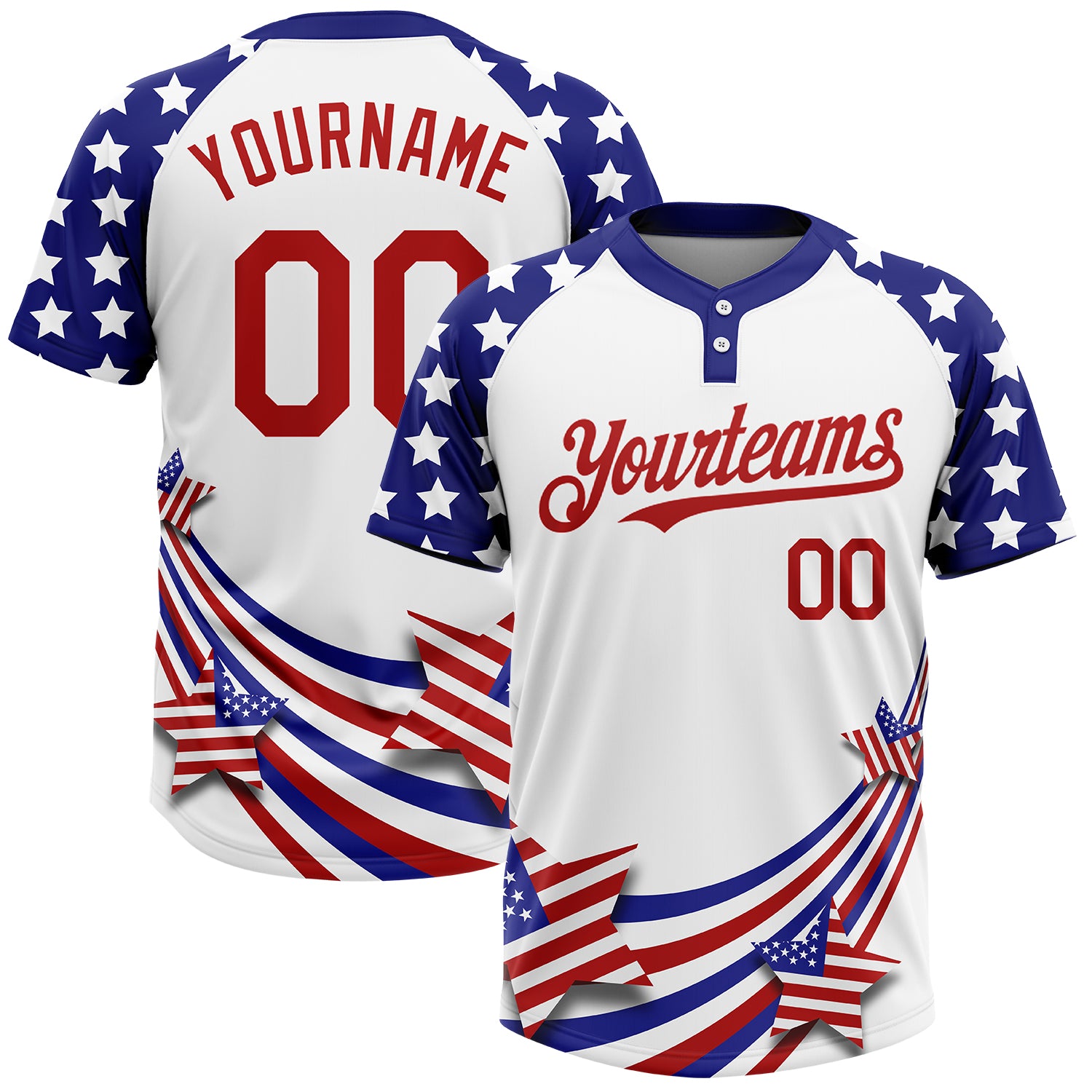 Custom Olive Vintage USA Flag-Cream Salute to Service Two-Button Unisex Softball Jersey Women's Size:S