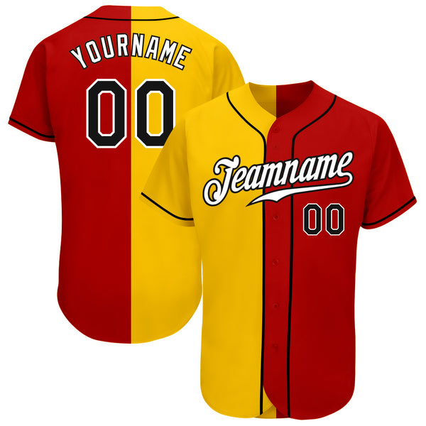 Cheap Custom Yellow Red-Black Authentic Baseball Jersey Free Shipping –  CustomJerseysPro