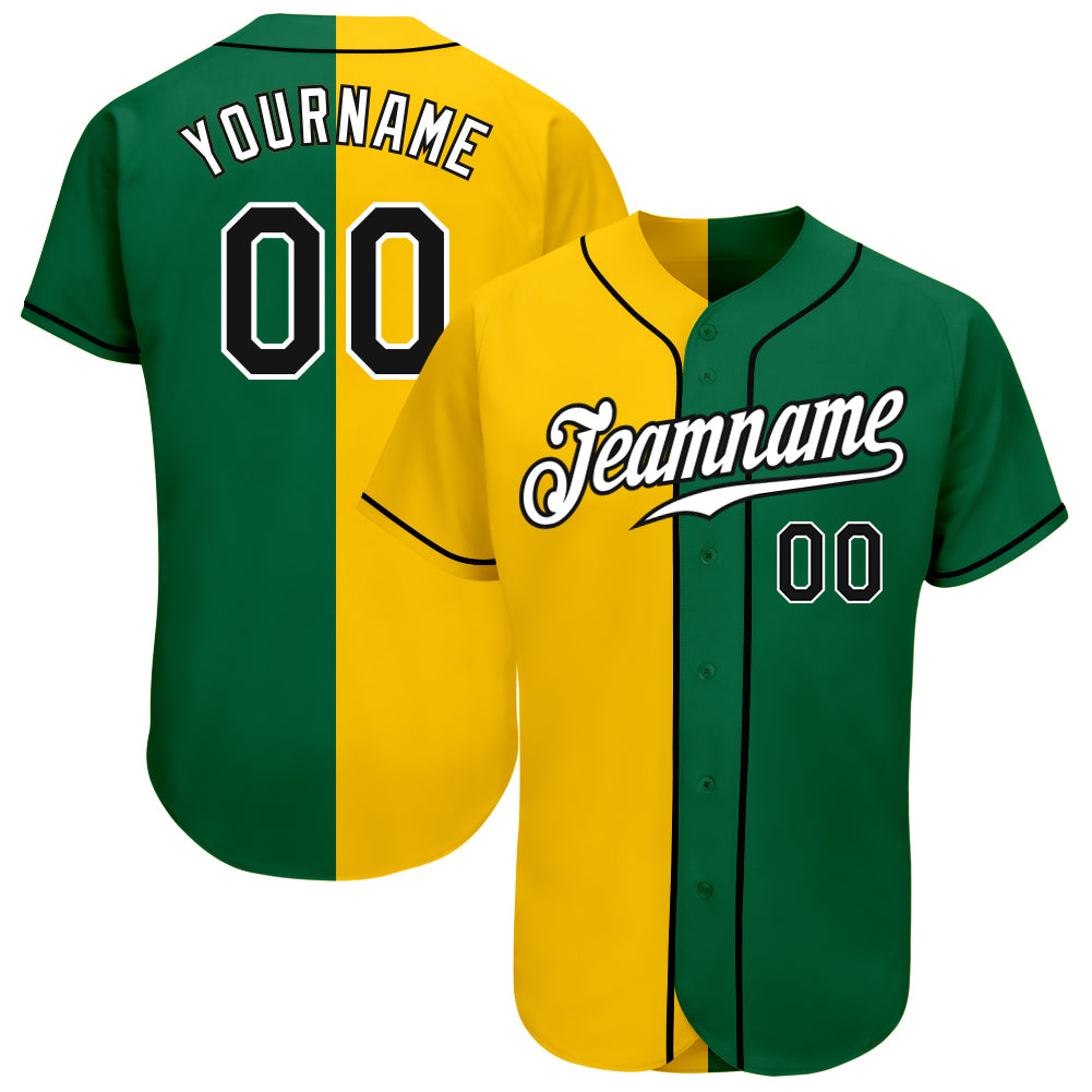 Cheap Custom Kelly Green Kelly Green-Gold Authentic Baseball Jersey Free  Shipping – CustomJerseysPro