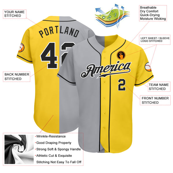 Cheap Custom Yellow Red-Black Authentic Baseball Jersey Free Shipping –  CustomJerseysPro