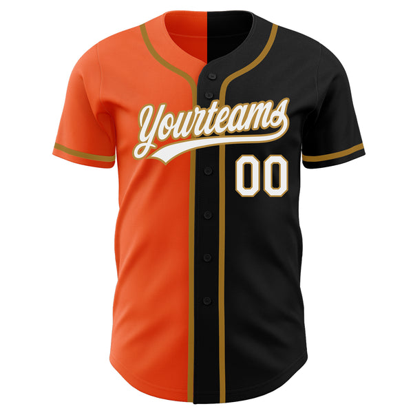 Cheap Custom White Old Gold-Black Authentic Split Fashion Baseball Jersey  Free Shipping – CustomJerseysPro