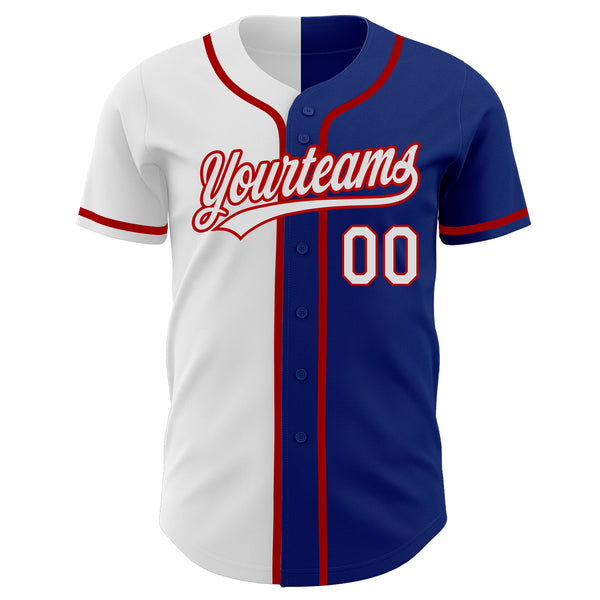 Custom Royal White-Red Authentic Two Tone Baseball Jersey Discount