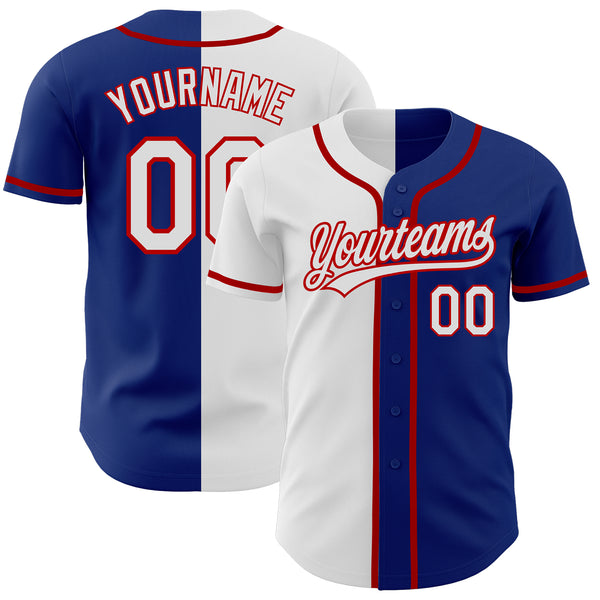 Custom Baseball Jersey Royal White-Red