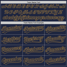 Charger l&#39;image dans la galerie, Custom Navy Navy White-Old Gold Authentic Split Fashion Baseball Jersey
