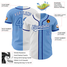 Charger l&#39;image dans la galerie, Custom Light Blue Light Blue White-Royal Authentic Split Fashion Baseball Jersey
