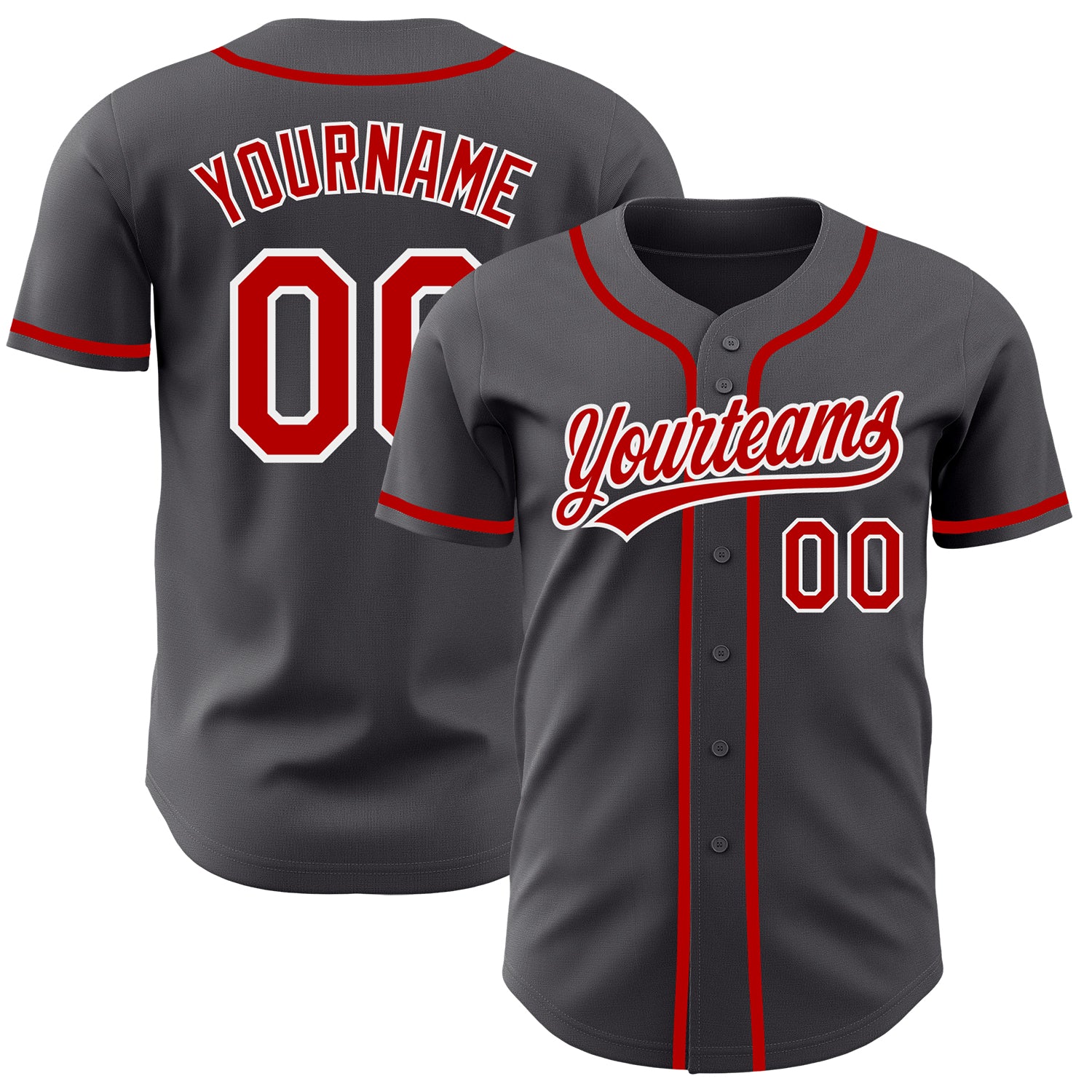 Cheap Custom Gray Black Pinstripe Red-White Authentic Baseball Jersey Free  Shipping – CustomJerseysPro