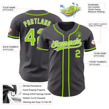 Laden Sie das Bild in den Galerie-Viewer, Custom Steel Gray Neon Green-White Authentic Baseball Jersey
