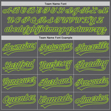 Laden Sie das Bild in den Galerie-Viewer, Custom Steel Gray Neon Green Authentic Baseball Jersey
