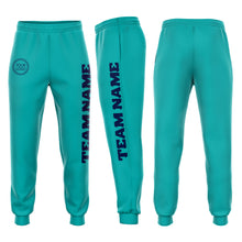 Charger l&#39;image dans la galerie, Custom Aqua Navy Fleece Jogger Sweatpants
