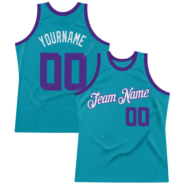 Custom Team Gold Basketball Purple Rib-Knit Jersey White