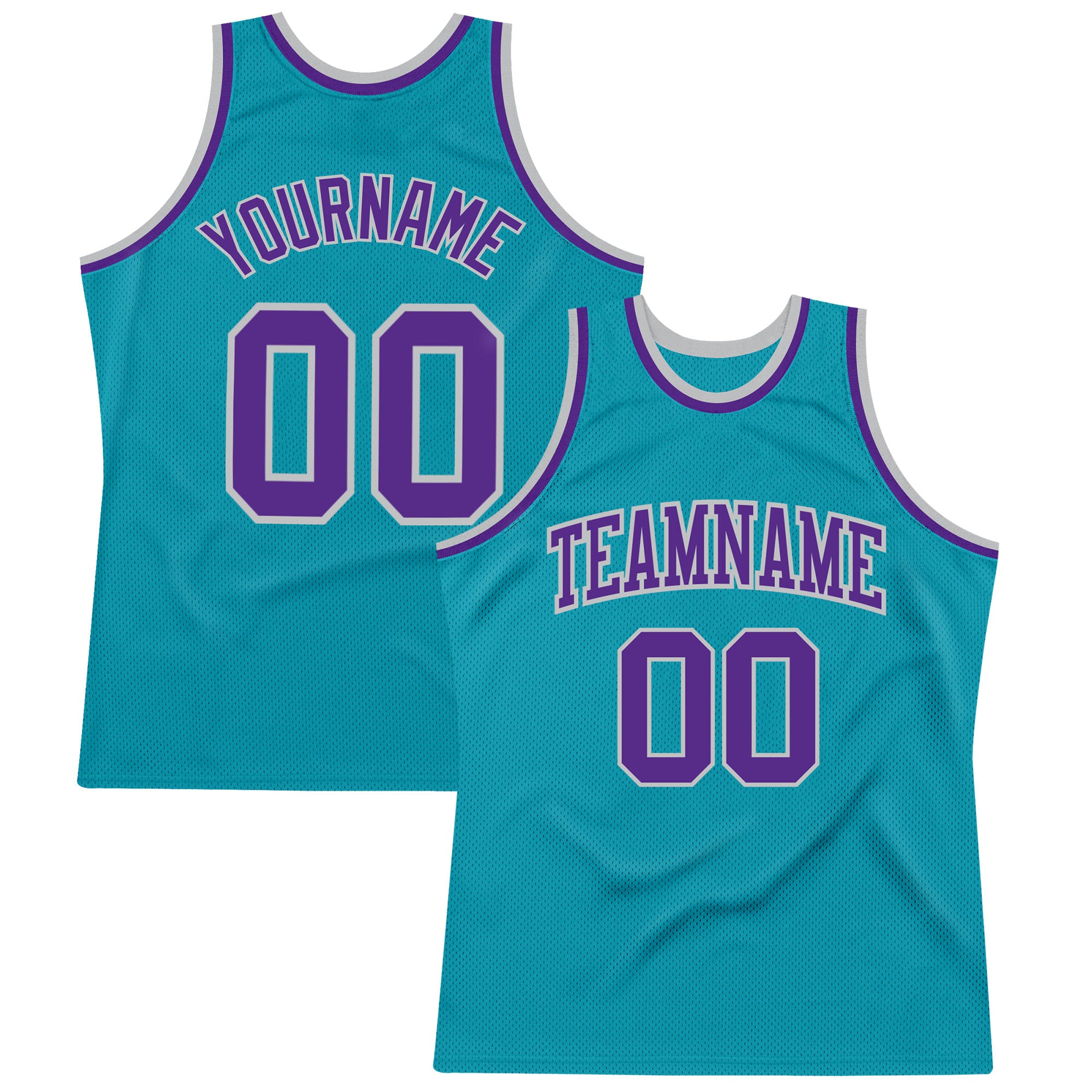 Cheap Custom Teal Pink-White Authentic Throwback Basketball Jersey