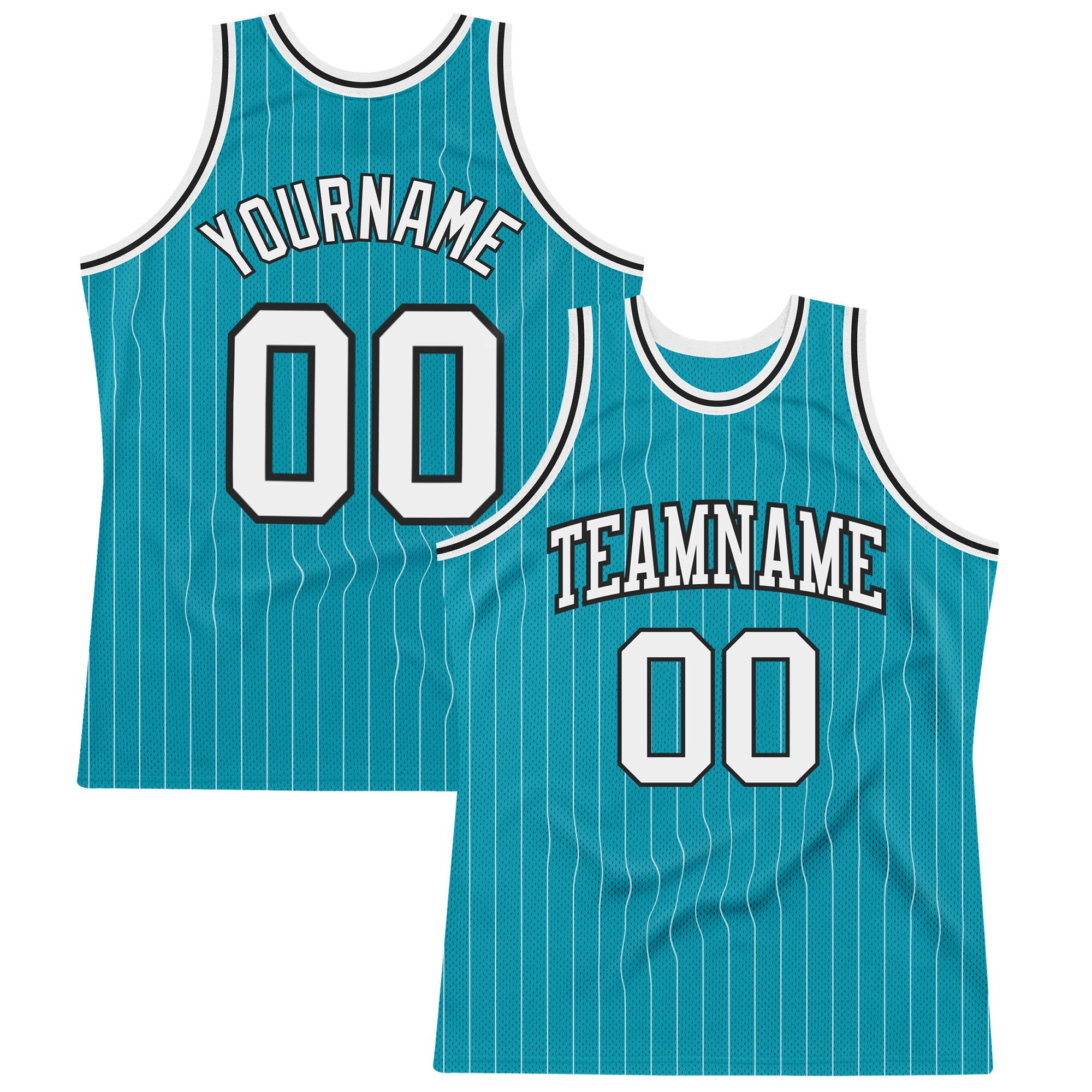 Cheap Custom Teal White Pinstripe Orange-White Authentic Basketball Jersey  Free Shipping – CustomJerseysPro