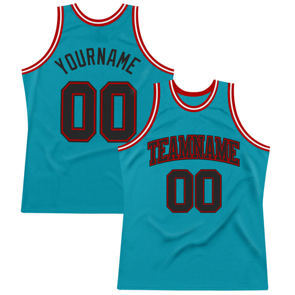 Cheap Custom Teal White-Red Authentic Fade Fashion Basketball Jersey Free  Shipping – CustomJerseysPro