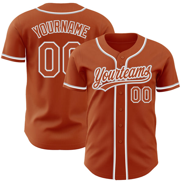 Custom Logo Name Number Texas Orange Pinstripe Baseball Jersey