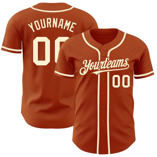 Custom Cream Cream-Red Authentic Baseball Jersey