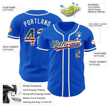 Laden Sie das Bild in den Galerie-Viewer, Custom Thunder Blue Vintage USA Flag-Cream Authentic Baseball Jersey
