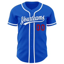 Charger l&#39;image dans la galerie, Custom Thunder Blue White-Red Authentic Baseball Jersey
