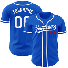 Charger l&#39;image dans la galerie, Custom Thunder Blue White-Red Authentic Baseball Jersey
