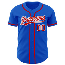 Загрузить изображение в средство просмотра галереи, Custom Thunder Blue Red-White Authentic Baseball Jersey
