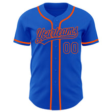 Laden Sie das Bild in den Galerie-Viewer, Custom Thunder Blue Orange Authentic Baseball Jersey

