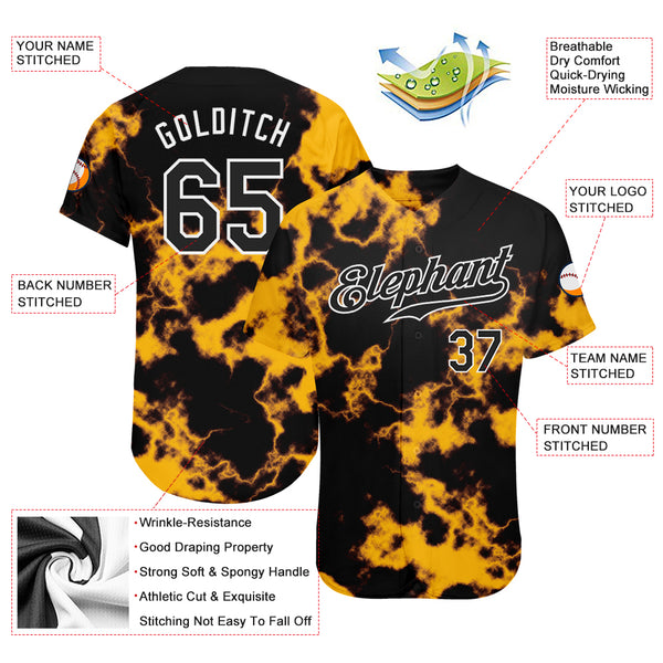 Custom Tie Dye Aqua-Black 3D Authentic Baseball Jersey Discount