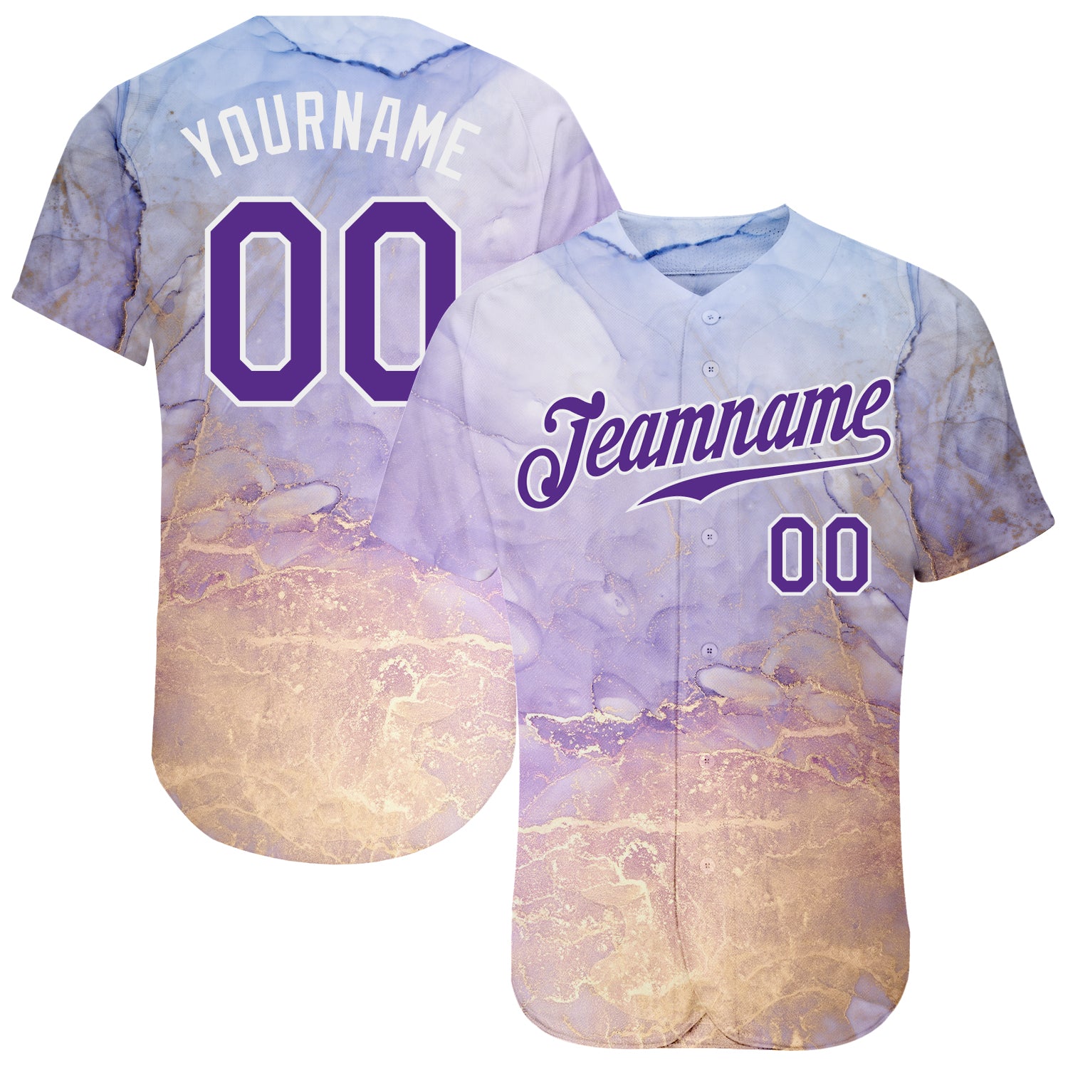  Purple And White Baseball Jersey