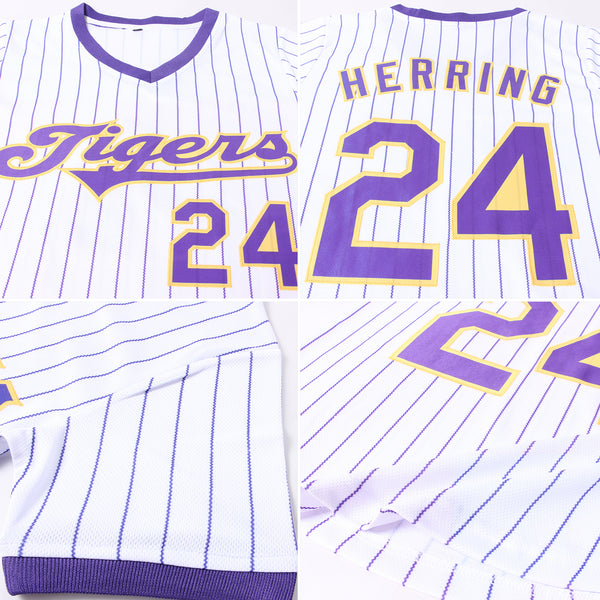 Sale Build White Baseball Authentic Gold Jersey Purple – CustomJerseysPro