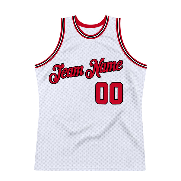 Sale Build White Basketball Olive Rib-Knit Jersey Red – CustomJerseysPro