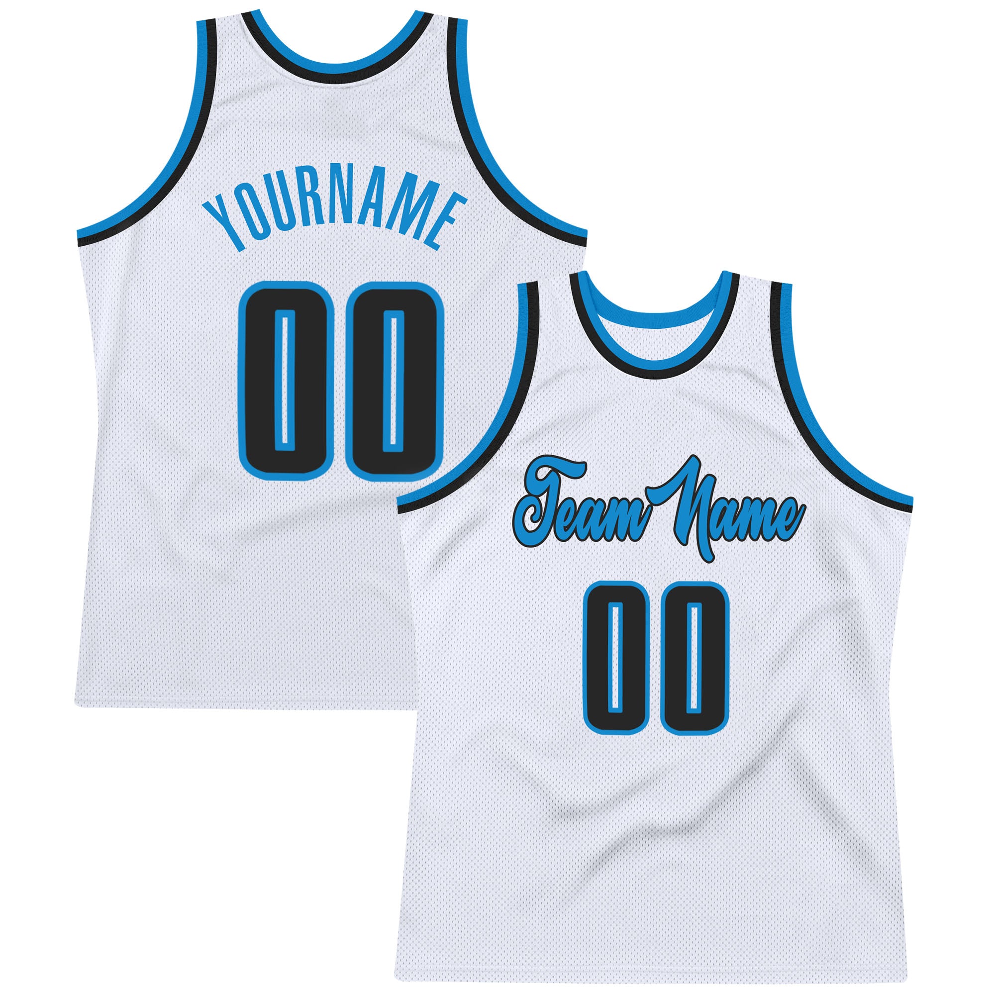 Custom White Black Round Neck Basketball Jersey – CustomJerseysPro