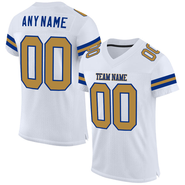 Cheap Custom White Old Gold-Royal Mesh Authentic Football Jersey Free  Shipping – CustomJerseysPro