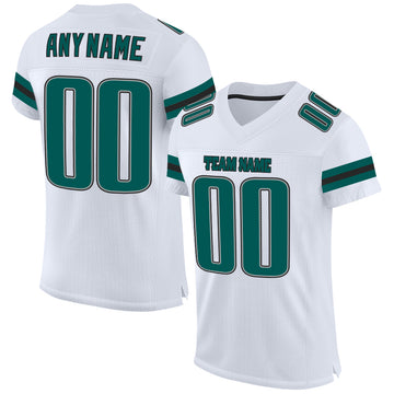 Custom Midnight Green Football Jerseys Women's Men's Youth