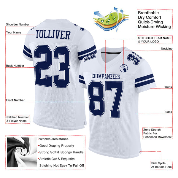 Dallas Cowboys Custom Name and Number White Gold Jersey – All