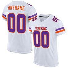 Charger l&#39;image dans la galerie, Custom White Purple-Orange Mesh Authentic Football Jersey
