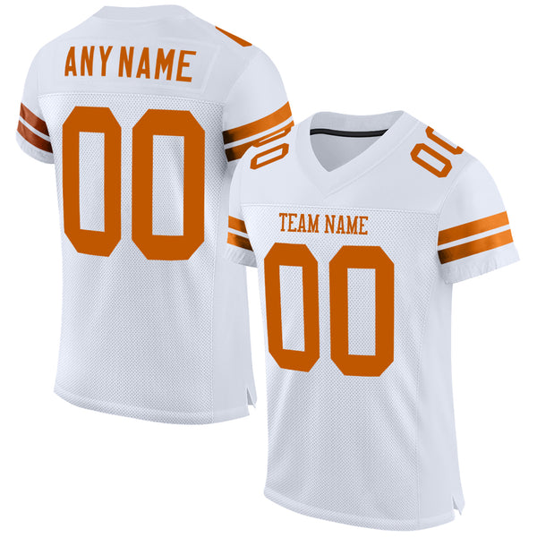 Cheap Custom Brown Orange-White Mesh Split Fashion Football Jersey Free  Shipping – CustomJerseysPro