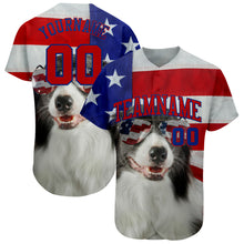 Load image into Gallery viewer, Custom White Red-Royal 3D American Flag Fashion Authentic Baseball Jersey
