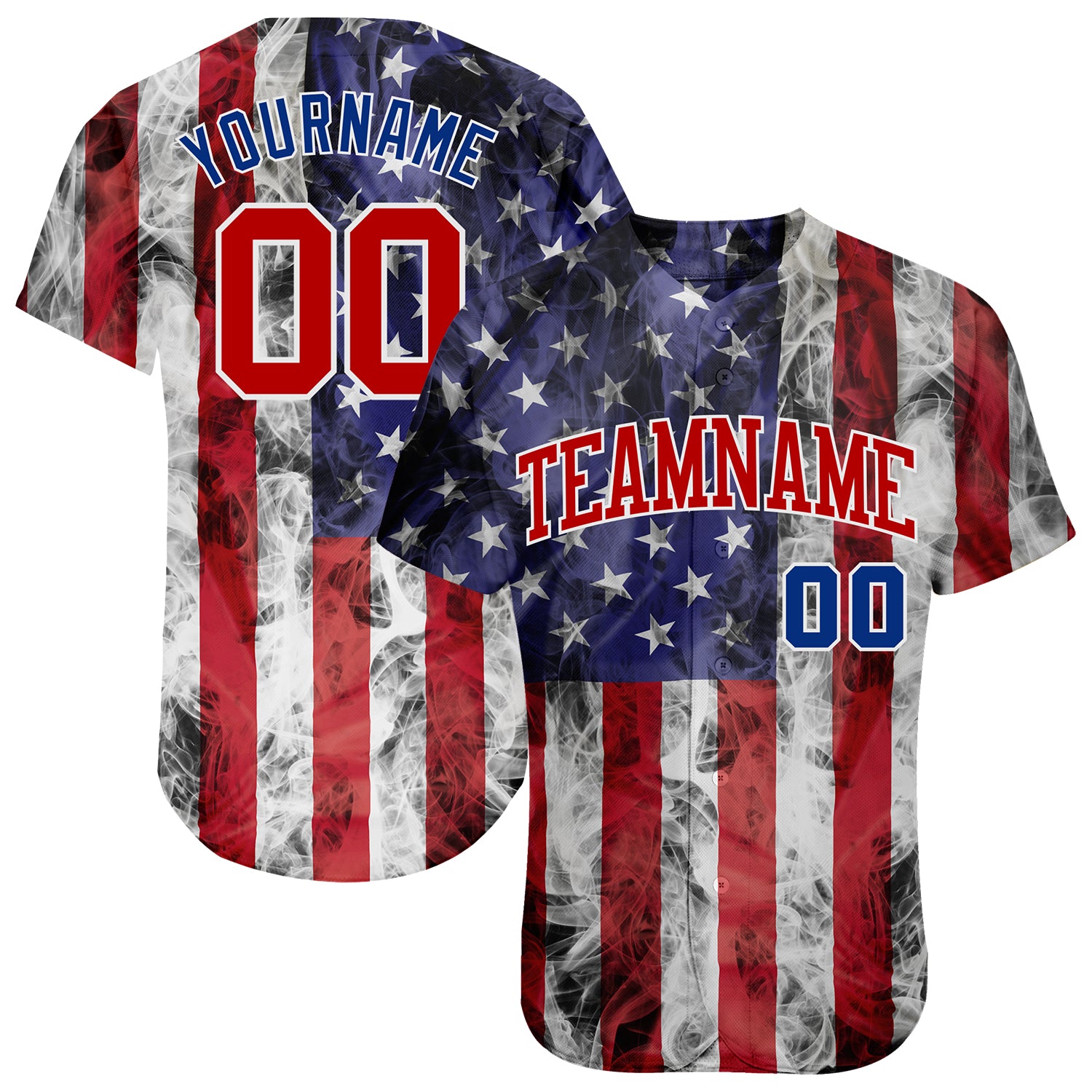 Cheap Custom White Red-Royal 3D American Flag Authentic Baseball Jersey  Free Shipping – CustomJerseysPro