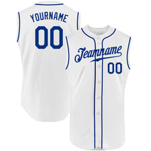 Laden Sie das Bild in den Galerie-Viewer, Custom White Royal Authentic Sleeveless Baseball Jersey
